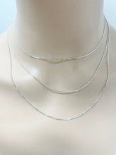 Load image into Gallery viewer, Sterling Silver 925 Triple Strand Layered Necklace