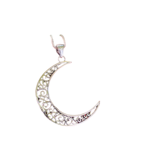 Load image into Gallery viewer, Sterling Silver Moon Necklace Chain 16” & 18”