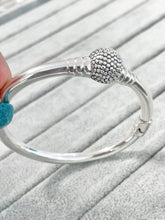 Load image into Gallery viewer, Sterling Silver 925 Lightweight Hollow Bangle with Hinged Clasp Bracelet