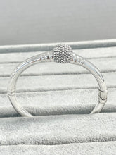 Load image into Gallery viewer, Sterling Silver 925 Lightweight Hollow Bangle with Hinged Clasp Bracelet