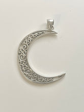 Load image into Gallery viewer, Sterling Silver Moon Necklace Chain 16” & 18”