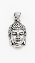 Load image into Gallery viewer, Sterling Silver 925 Buddha Head on a white background