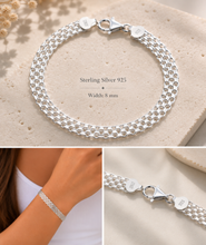 Load image into Gallery viewer, Sterling Silver 925 Bismark Bracelet 8mm 7 inches