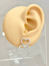 Load image into Gallery viewer, Sterling Silver 925 Heart Stud Earrings
