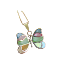 Load image into Gallery viewer, Sterling Silver 925 Multicolor Butterfly Necklace
