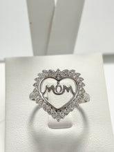 Load image into Gallery viewer, Mom Sterling Silver CZ Ring
