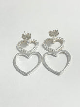 Load image into Gallery viewer, Sterling Silver 925 Heart Stud Earrings
