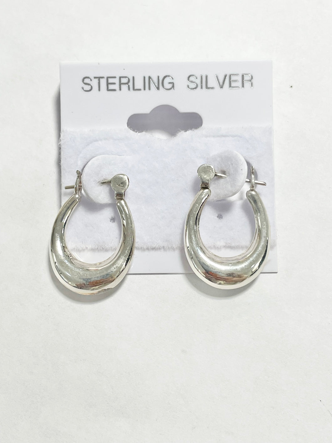 Sterling Silver 925 Plain Hoops Earrings