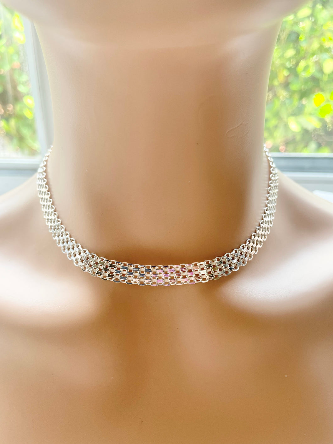 Sterling Silver 925 Chain Choker 16”