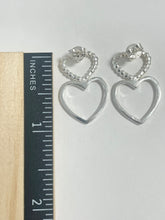 Load image into Gallery viewer, Sterling Silver 925 Heart Stud Earrings
