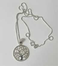 Load image into Gallery viewer, Sterling Silver Tree of Life Owl Pendant Necklace 16”
