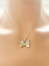 Load image into Gallery viewer, Sterling Silver 925 Multicolor Butterfly Necklace
