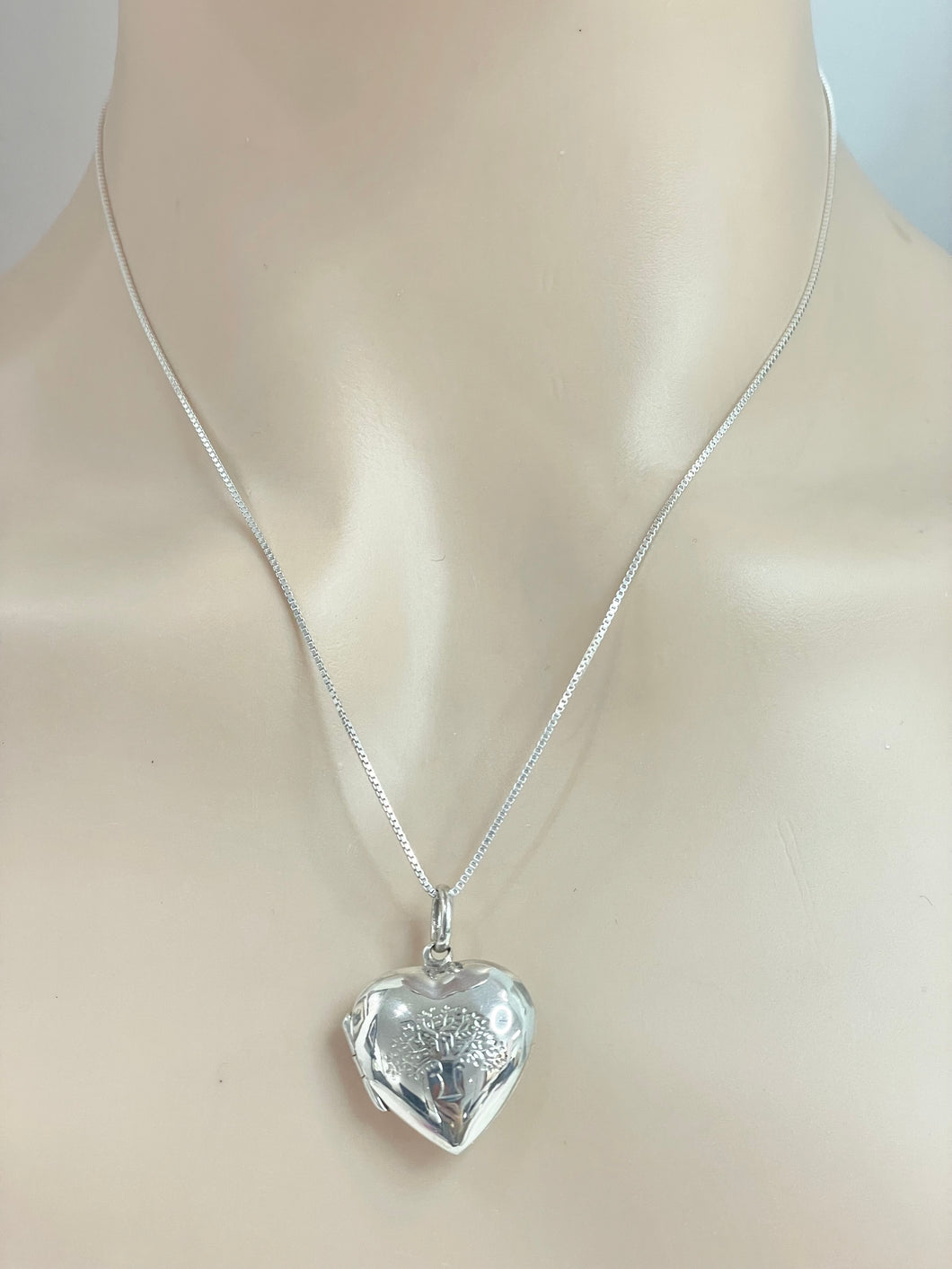 Sterling Silver 925 Heart Shape Locket Necklace