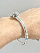 Load image into Gallery viewer, Sterling Silver 925 Lightweight Hollow Bangle with Hinged Clasp Bracelet
