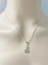 Load image into Gallery viewer, Sterling Silver 925 Om &amp; Lotus Flower Necklace Chain
