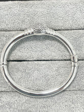 Load image into Gallery viewer, Sterling Silver 925 Lightweight Hollow Bangle with Hinged Clasp Bracelet
