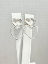 Load image into Gallery viewer, Sterling Silver 925 Heart Stud Earrings
