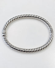 Load image into Gallery viewer, Sterling Silver 925 Bangle Twisted Cable Bangle Electroform Jewelry
