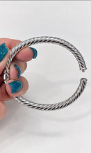 Load image into Gallery viewer, Sterling Silver 925 Bangle Twisted Cable Bangle Electroform Jewelry
