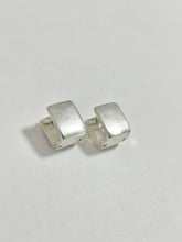 Load image into Gallery viewer, Sterling Silver 925 Small Cube Huggies
