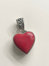 Load image into Gallery viewer, Sterling Silver 925 Reversible Agate Heart Pendant
