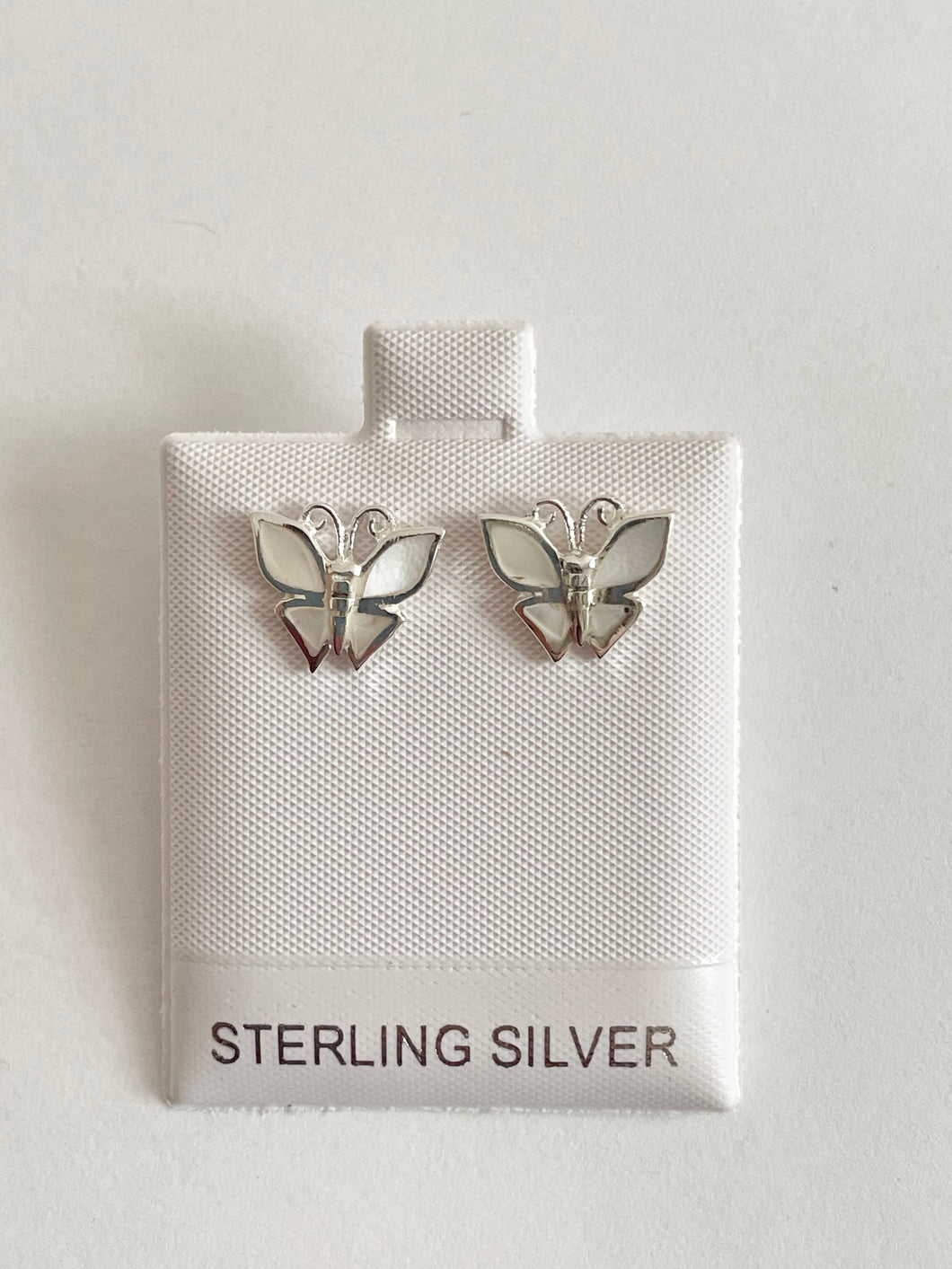 Sterling Silver 925 Mother of Pearl Stud Earrings