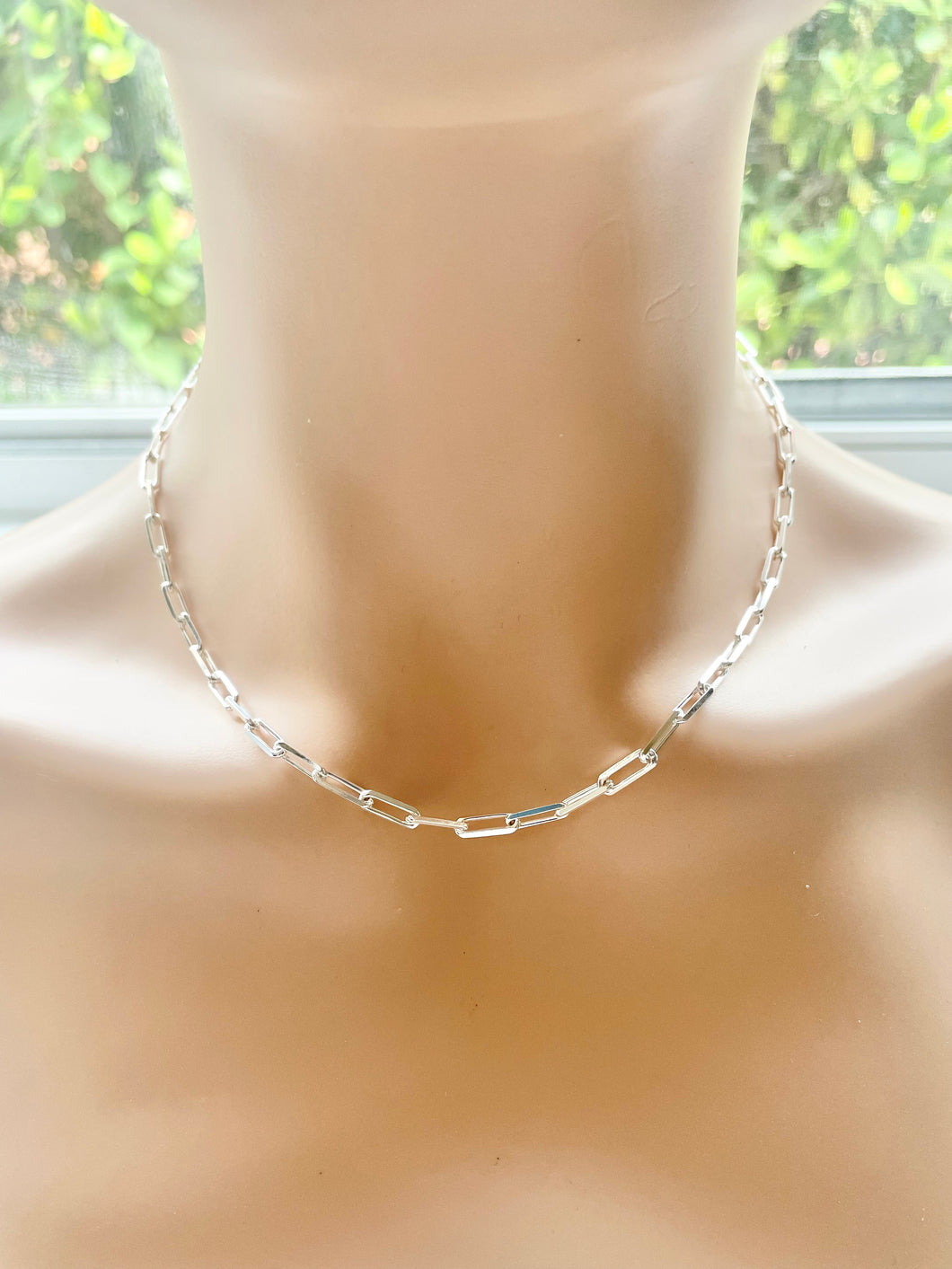 Sterling Silver 925 Chain Necklace 18”