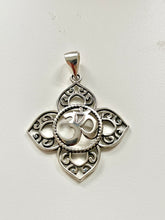 Load image into Gallery viewer, Sterling Silver 925 Om Lotus Pendant Necklace
