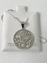 Load image into Gallery viewer, Sterling Silver Tree of Life Owl Pendant Necklace 16”
