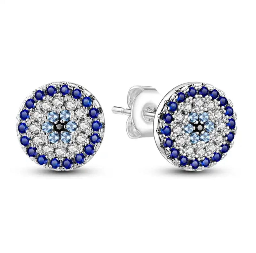 Sterling Silver 925 Stud CZ Earrings