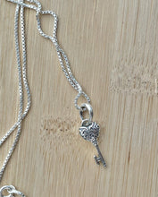 Load image into Gallery viewer, Sterling Silver 925 Key Necklace Chain 16’
