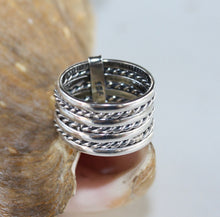 Load image into Gallery viewer, Seven Band Silver .925 Ring Anillo de Plata
