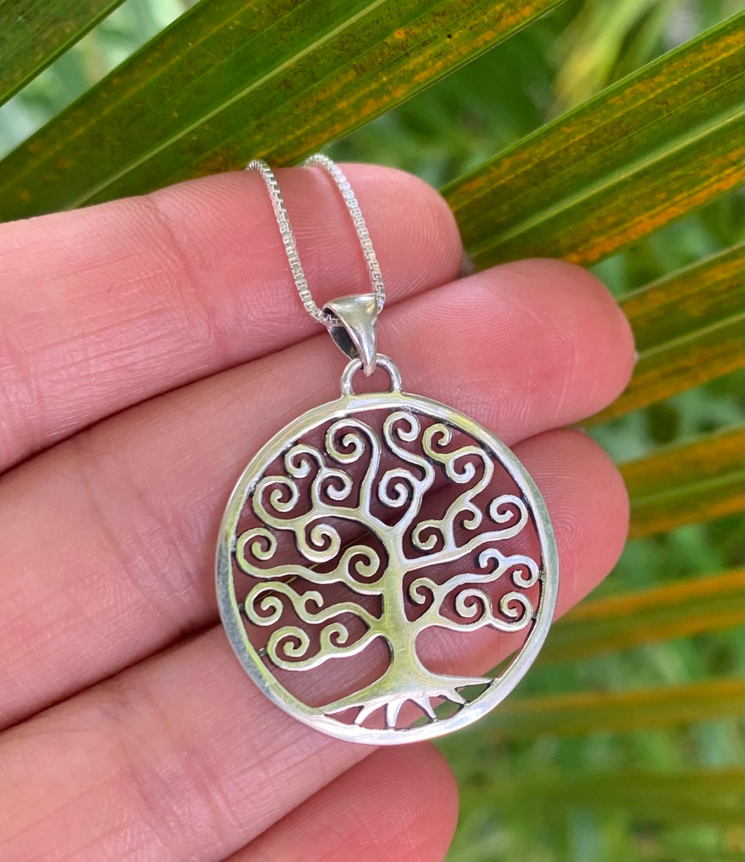 Tree of Life Necklace 925 Sterling Silver Árbol de la Vida con Cadena en Plata