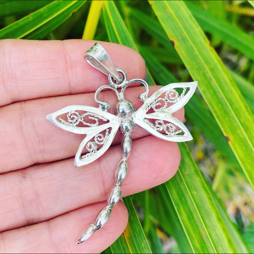 Dragonfly Sterling Silver 925 Pendant Libélula Colgante en Plata .925