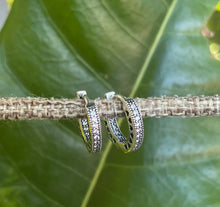 Load image into Gallery viewer, Hoop Earrings  in Sterling Silver Argollitas Pequeñas de Plata
