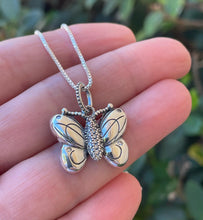 Load image into Gallery viewer, 925 Sterling Silver Vintage Butterfly Necklace
